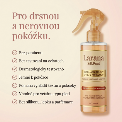 Larana SilkPeel™ — Tělový peelingový sprej s kurkumou